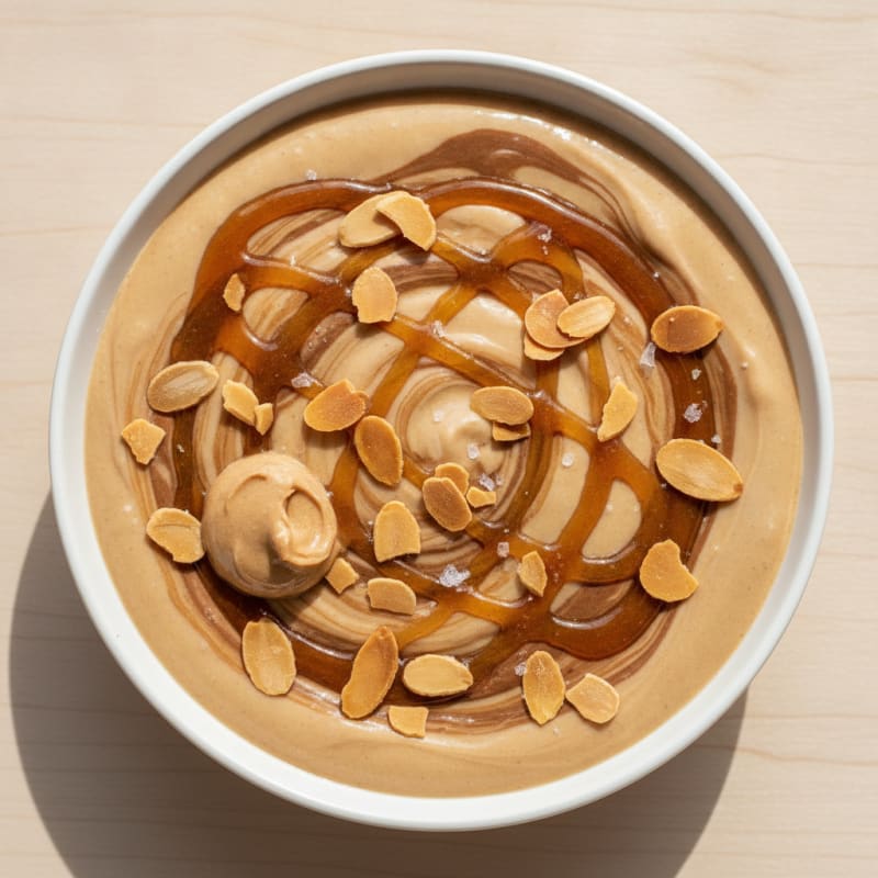 High-Protein Caramel Macchiato Smoothie Bowl