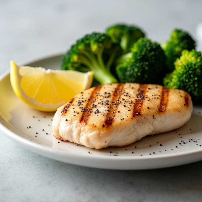 Grilled Chicken Breast with Steamed Broccoli