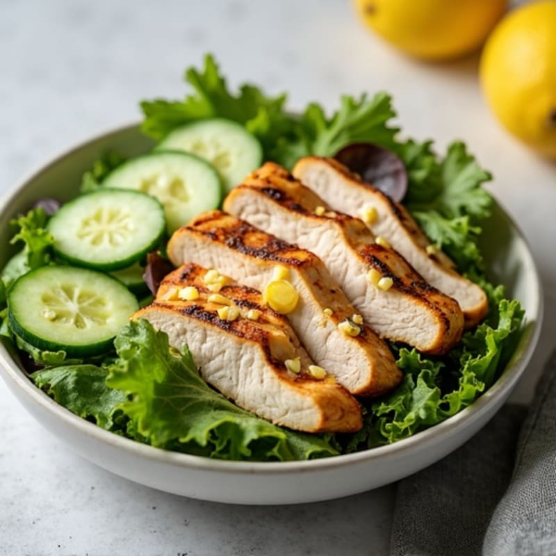Grilled Turkey Breast Salad with Cucumber and Lemon Vinaigrette