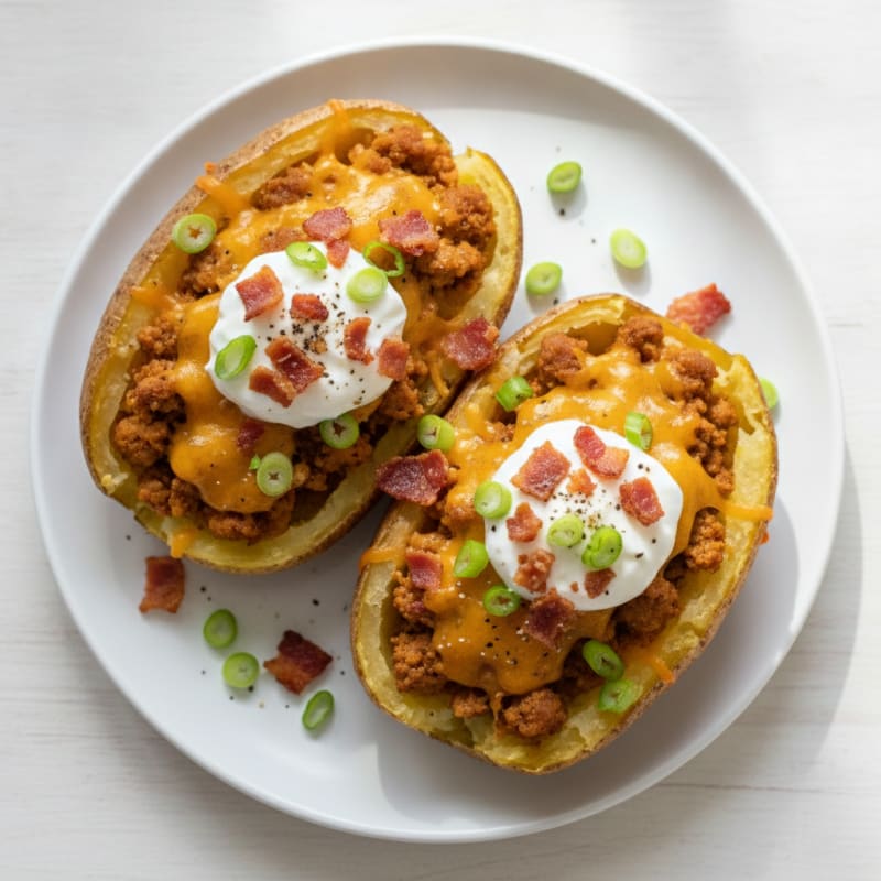 Bacon Cheddar Stuffed Potatoes