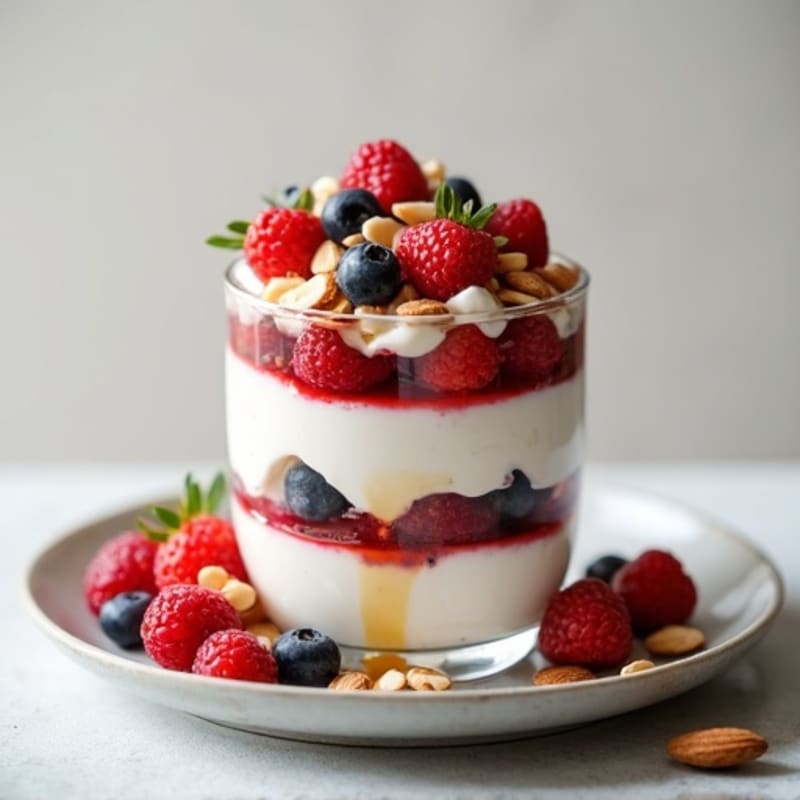 Greek Yogurt Berry Parfait with Toasted Nuts