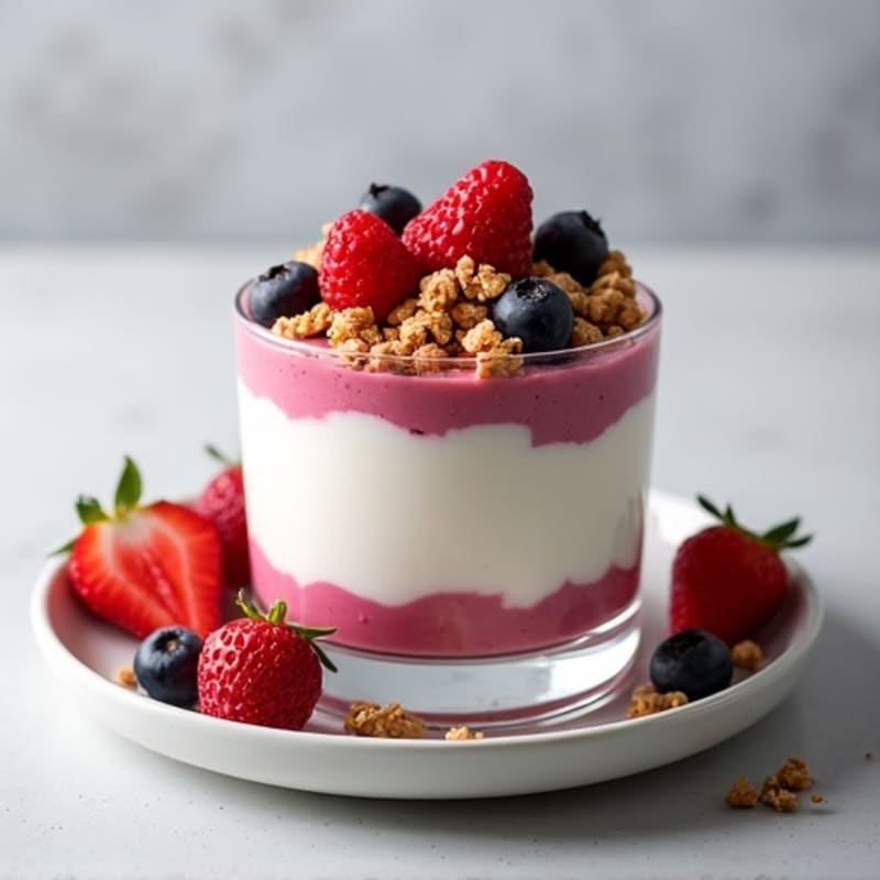 Greek Yogurt Protein Parfait with Mixed Berries