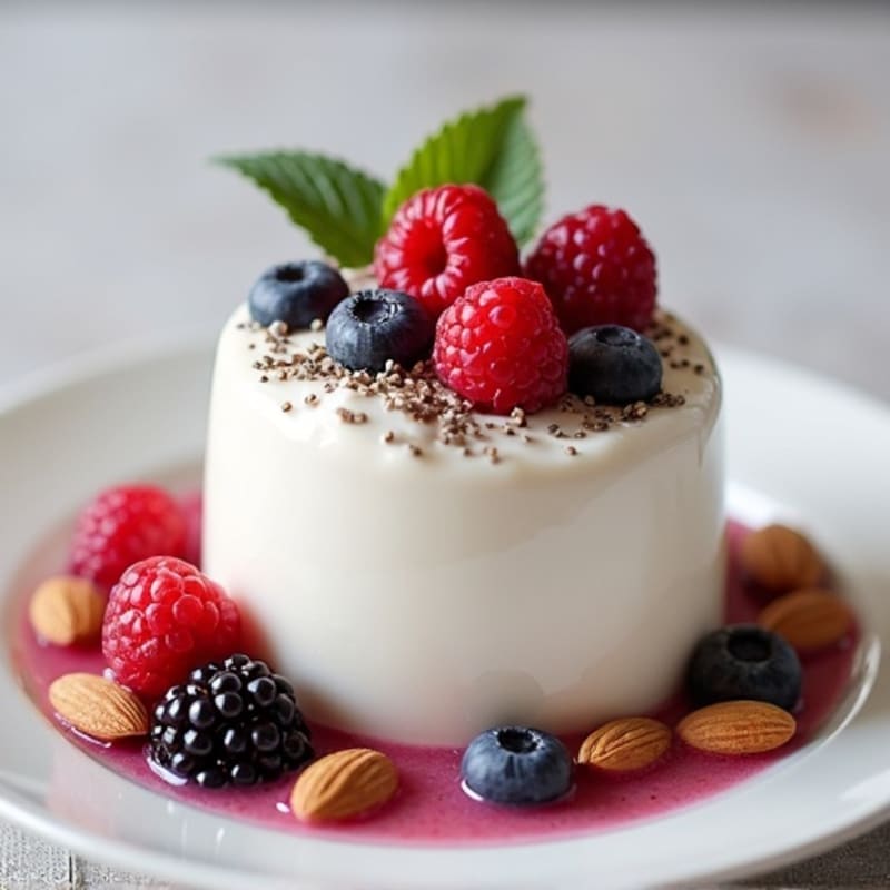 Silky Greek Yogurt Protein Pudding with Berries