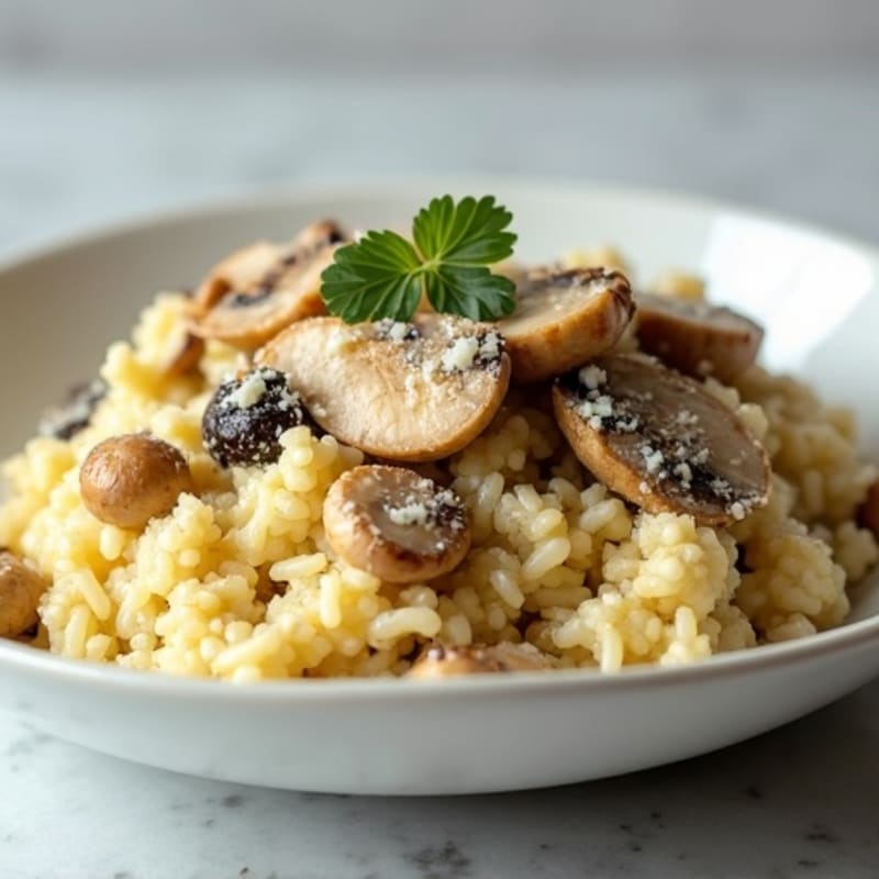 Creamy Mushroom Cauliflower Risotto with Chicken