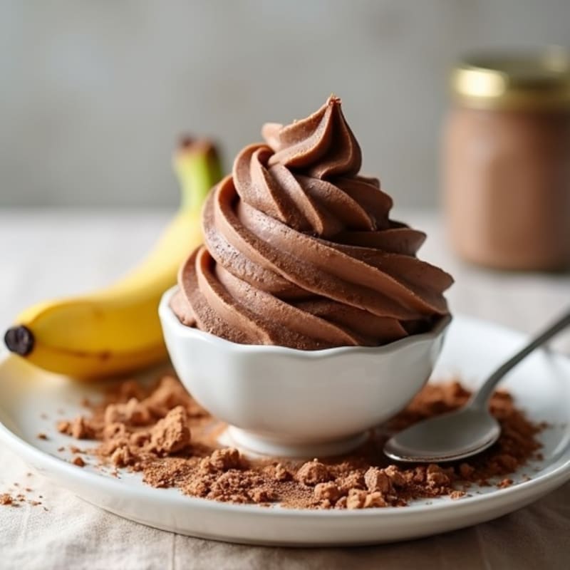 Protein-Packed Chocolate Almond Nice Cream