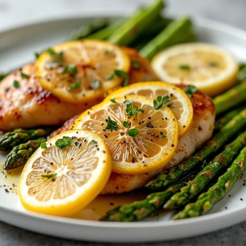 Sheet Pan Lemon Garlic Chicken with Roasted Asparagus