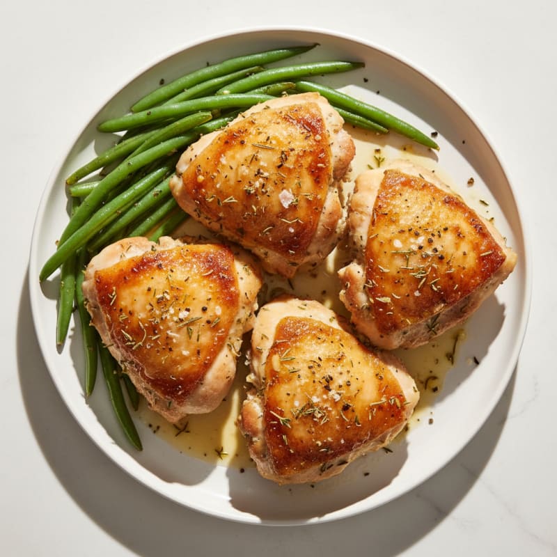 Crispy Roasted Chicken Thighs with Herbs