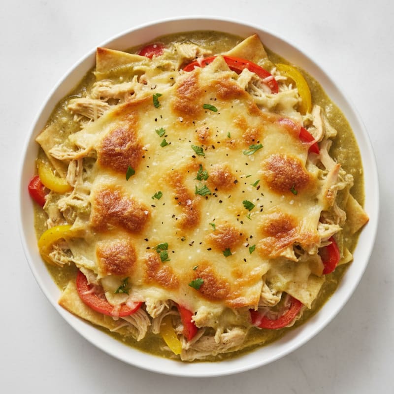 Chicken Enchilada Bake with Green Chile