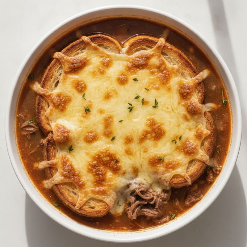 Caramelized Onion and Gruyere Soup