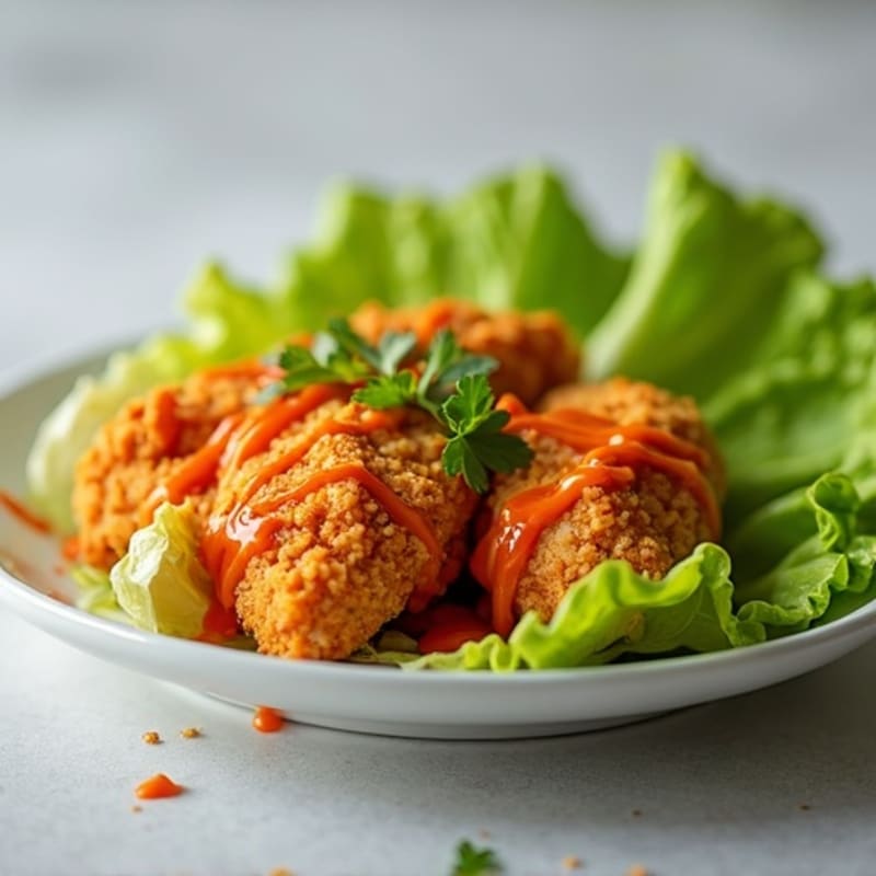 Crispy Buffalo Chicken Lettuce Wrap