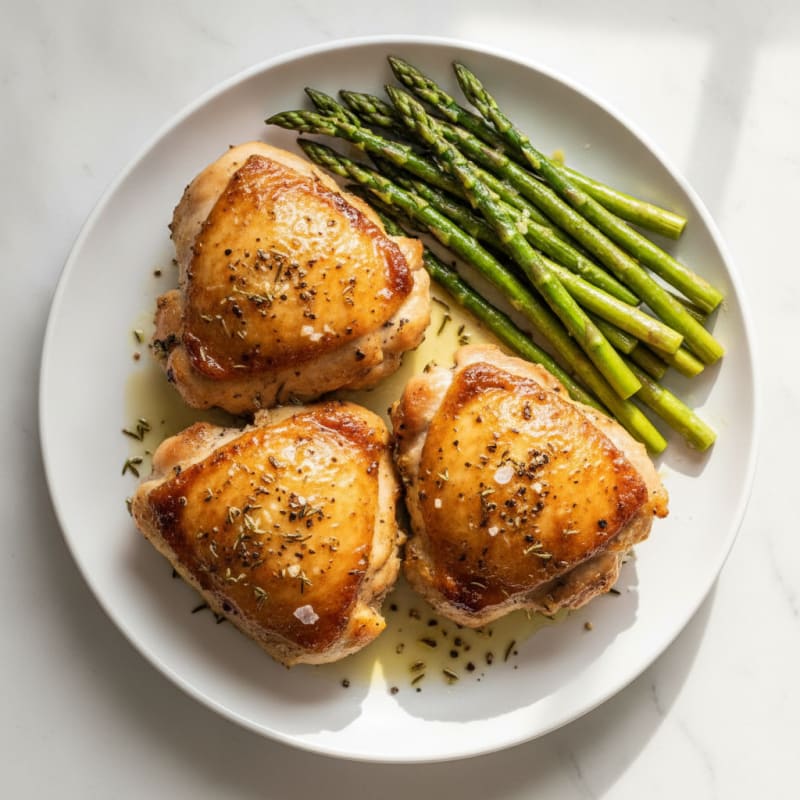 Garlic Herb Roasted Chicken Thighs
