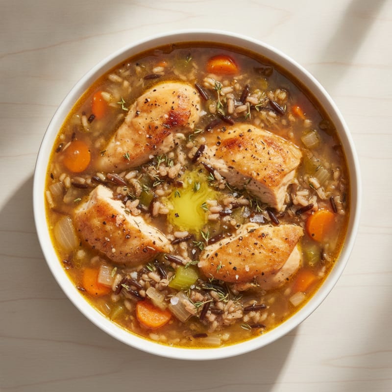 Rotisserie Chicken and Wild Rice Soup