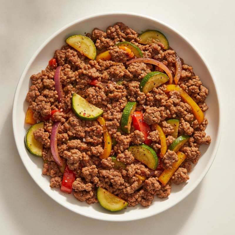 Savory Ground Beef and Vegetable Skillet