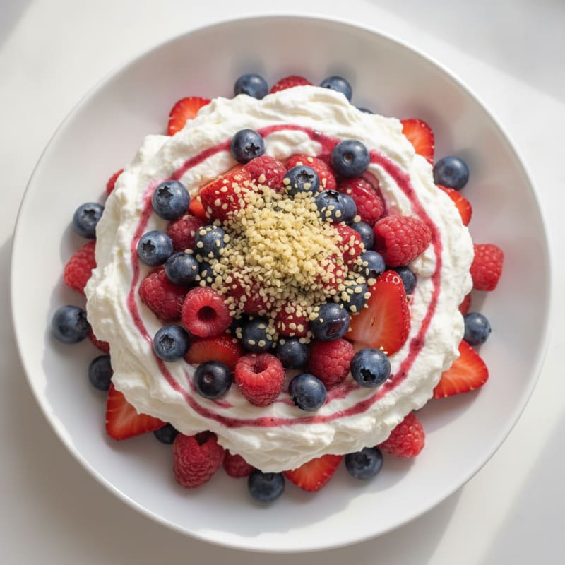 Greek Yogurt Protein Parfait with Mixed Berries