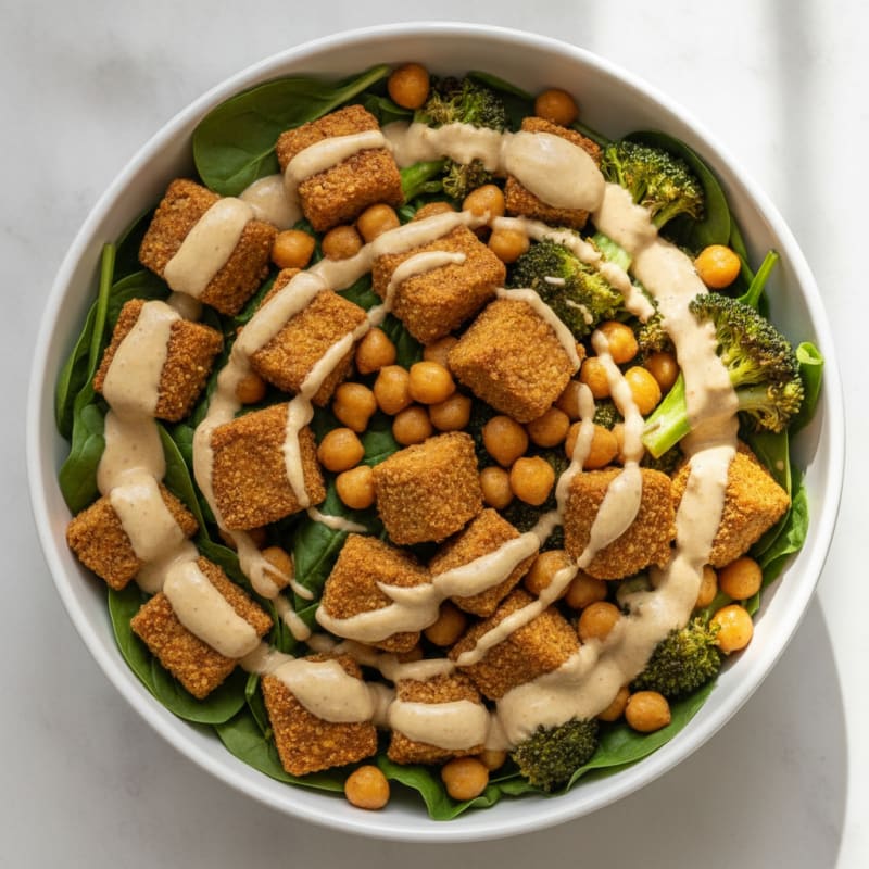 Roasted Vegetable Buddha Bowl with Tahini