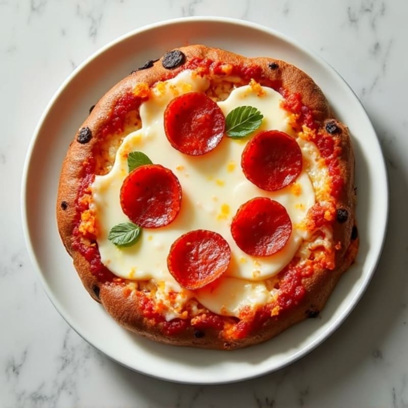 Hearty Sweet Potato Pizza Crust with Lean Turkey Pepperoni and Gooey Mozzarella