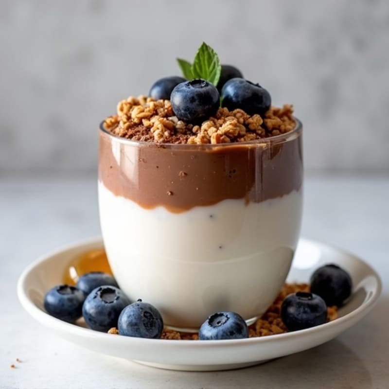 Silky Chocolate Protein Yogurt Parfait
