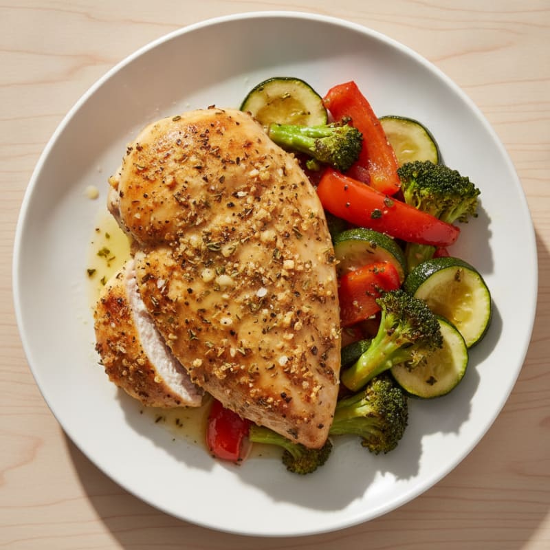 Garlic Herb Chicken with Roasted Vegetables
