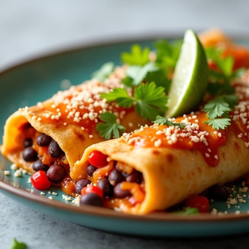 Healthy Chicken Enchiladas with Zesty Sauce