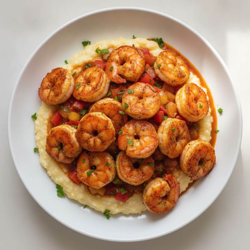 Cajun Shrimp with Creamy Grits