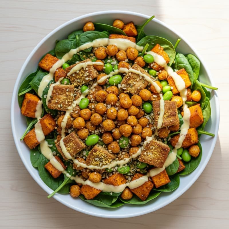 Roasted Sweet Potato and Chickpea Bowl