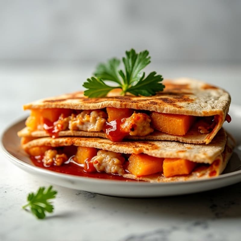 Grilled BBQ Chicken Sweet Potato Quesadilla