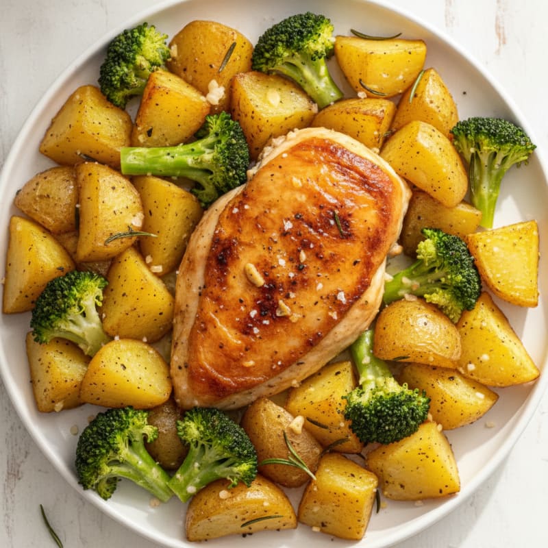 Garlic Herb Roasted Chicken and Potatoes
