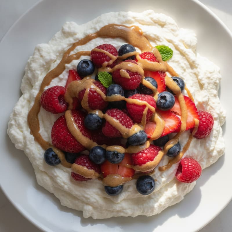 Silky Greek Yogurt Protein Mousse with Berries