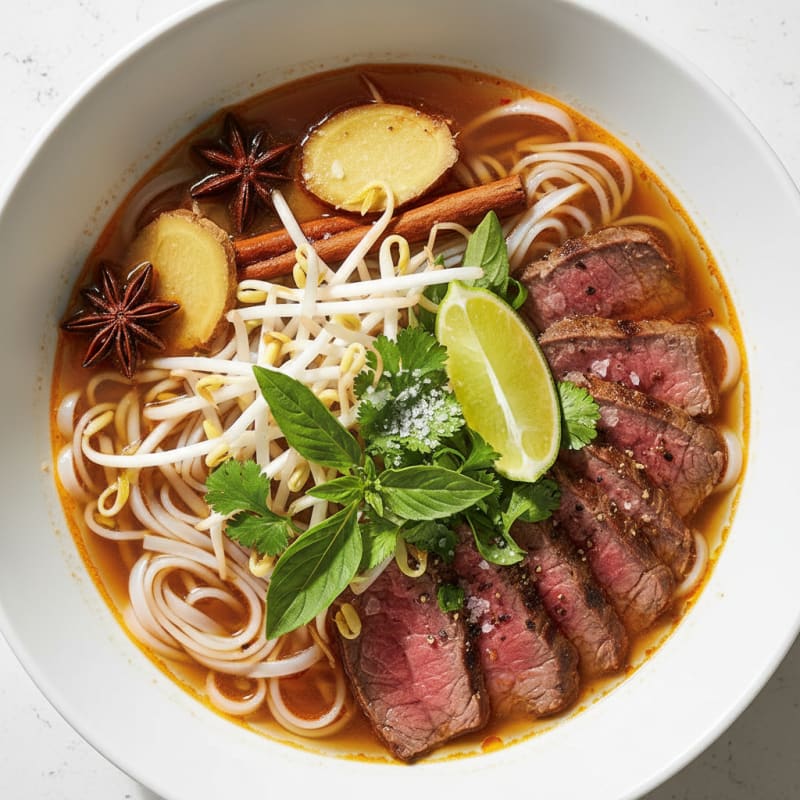 Tender Beef Pho with Aromatic Broth