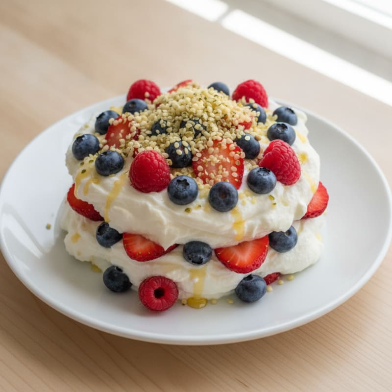 Greek Yogurt Protein Parfait with Mixed Berries