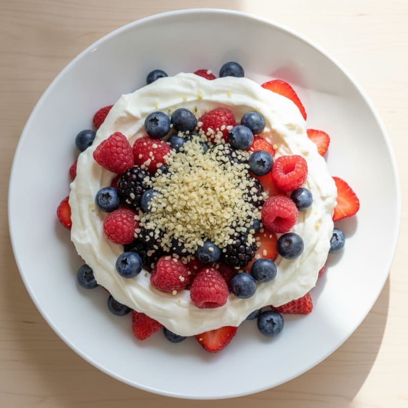 Greek Yogurt Protein Parfait with Mixed Berries