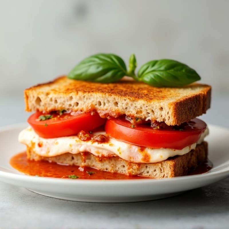 Fresh Mozzarella and Tomato Pesto Melt