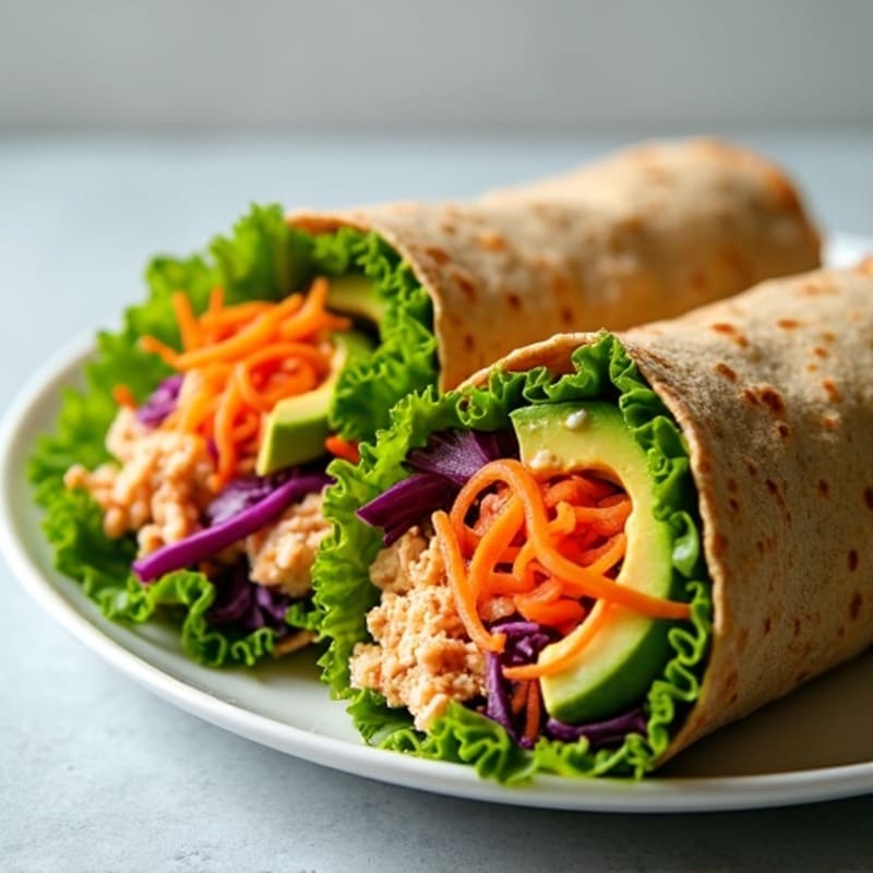 Spicy Tuna Crunchy Vegetable Wraps