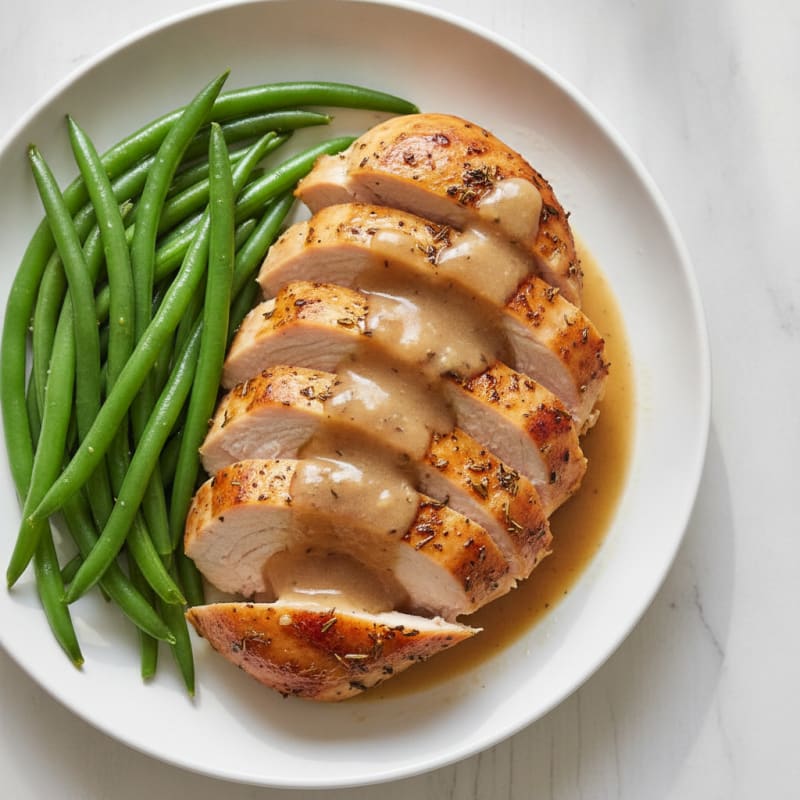 Herb-Roasted Turkey Breast with Pan Gravy