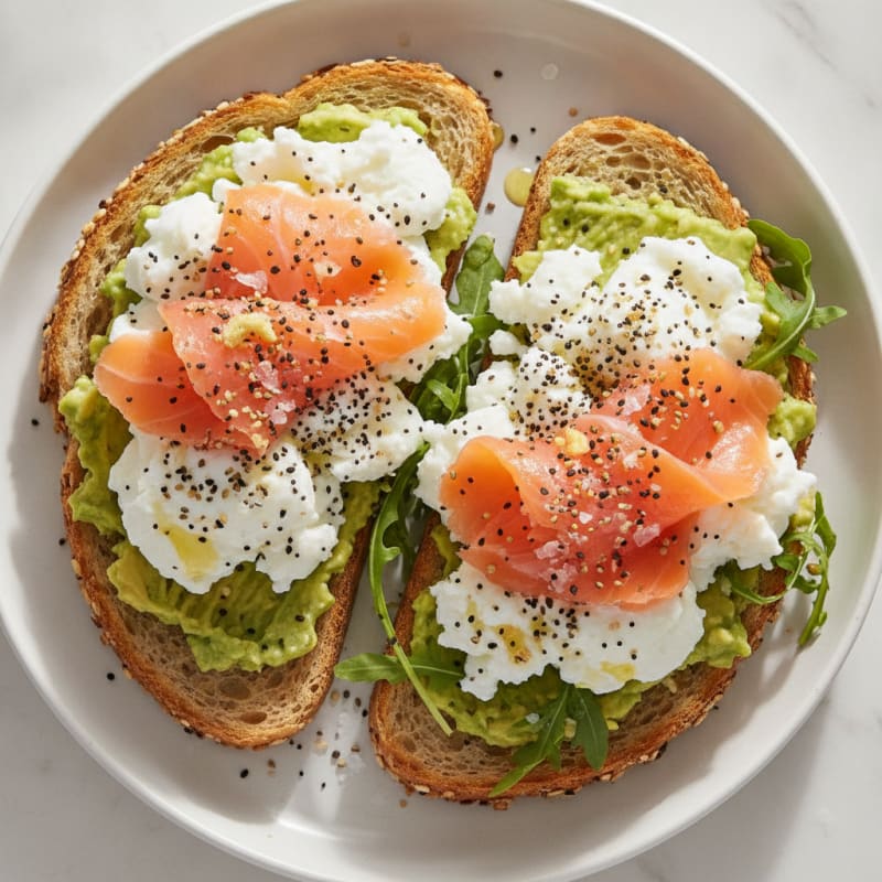 High-Protein Smoked Salmon and Avocado Toast
