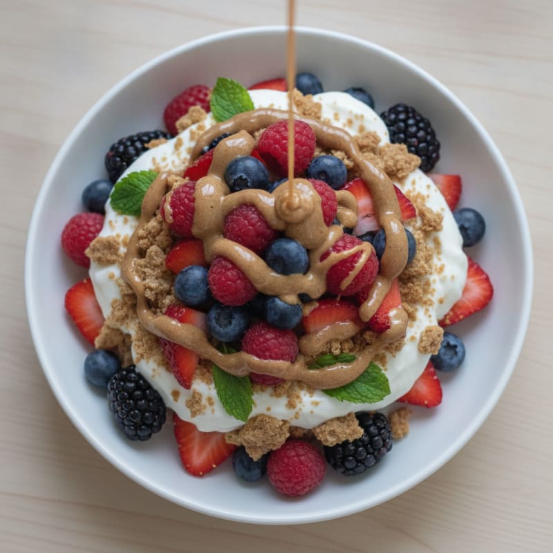 Protein Yogurt Parfait with Mixed Berries