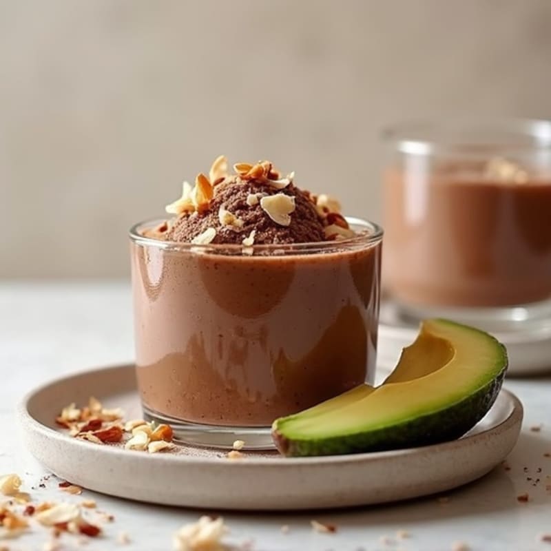 Silky Chocolate Protein Pudding with Toasted Coconut