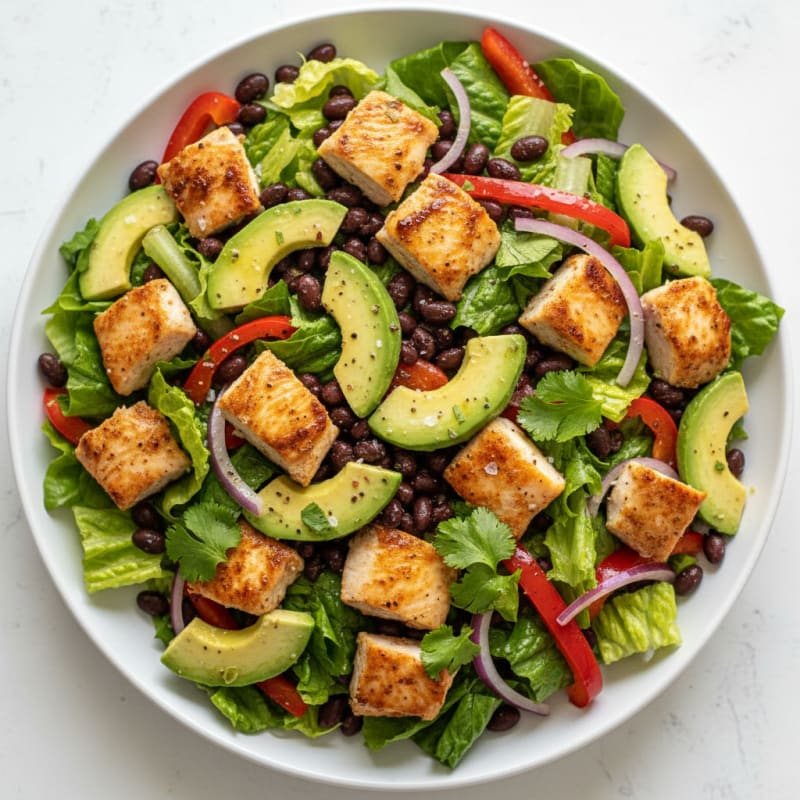 Avocado and Black Bean Chicken Salad