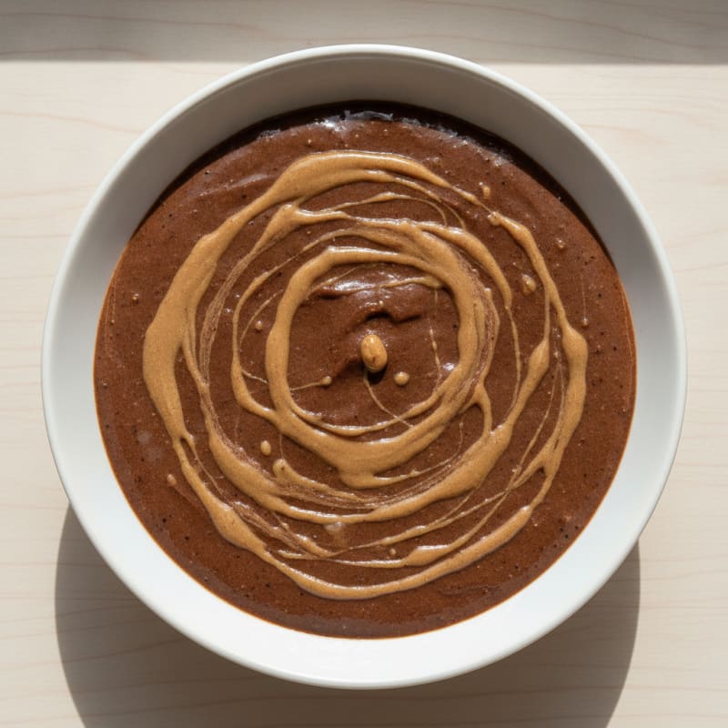 Silky Chocolate Protein Pudding with Almond Butter Swirl