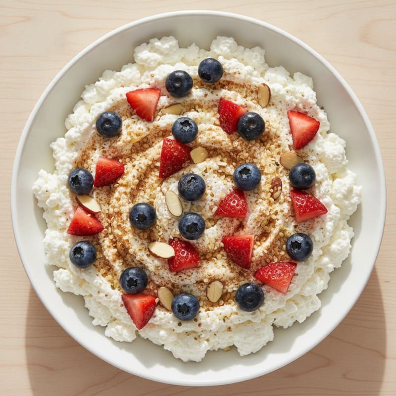Whipped Cottage Cheese with Berries