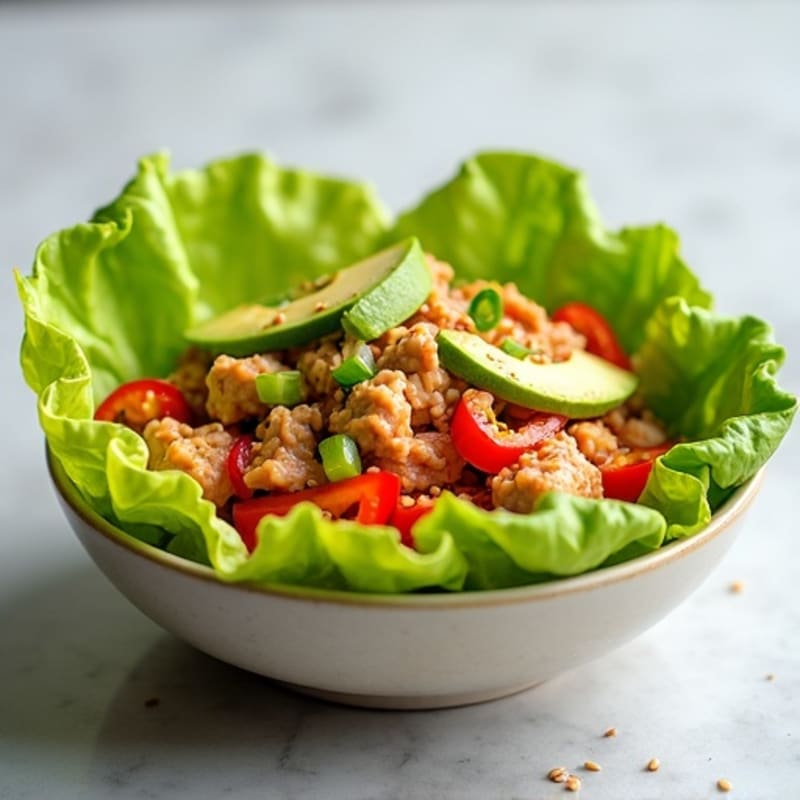 Fresh Spicy Tuna Lettuce Wraps