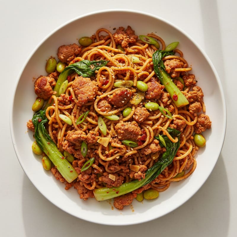 Spicy Chili-Garlic Pork Dan Dan Noodles