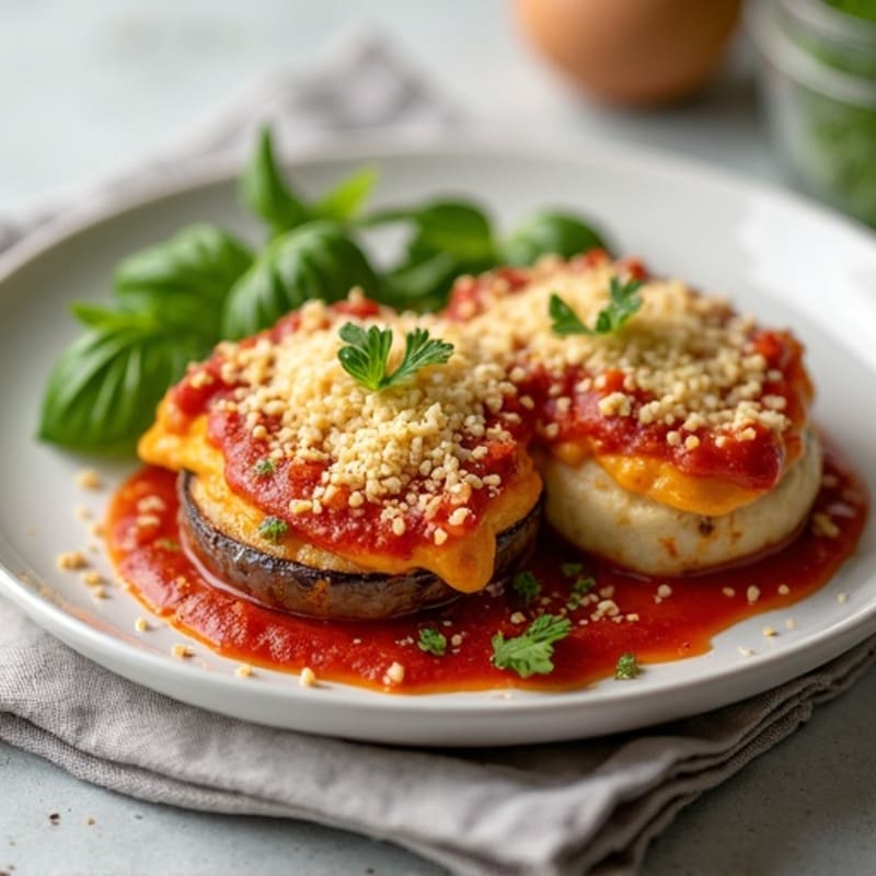 Golden Baked Eggplant Parmesan
