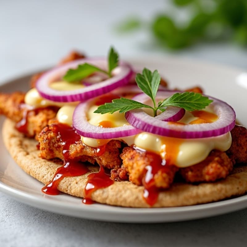 High-Protein BBQ Chicken Flatbread