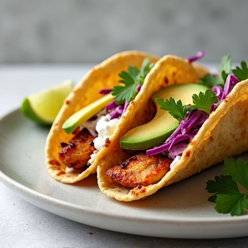 Spiced Chicken Tacos with Fresh Cabbage Slaw