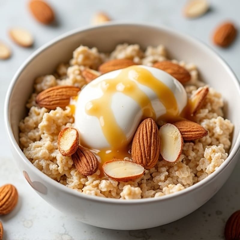 Protein-Packed Vanilla Almond Oatmeal Bowl