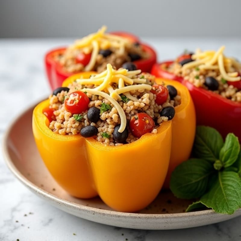 Protein-Packed Turkey and Quinoa Stuffed Bell Peppers