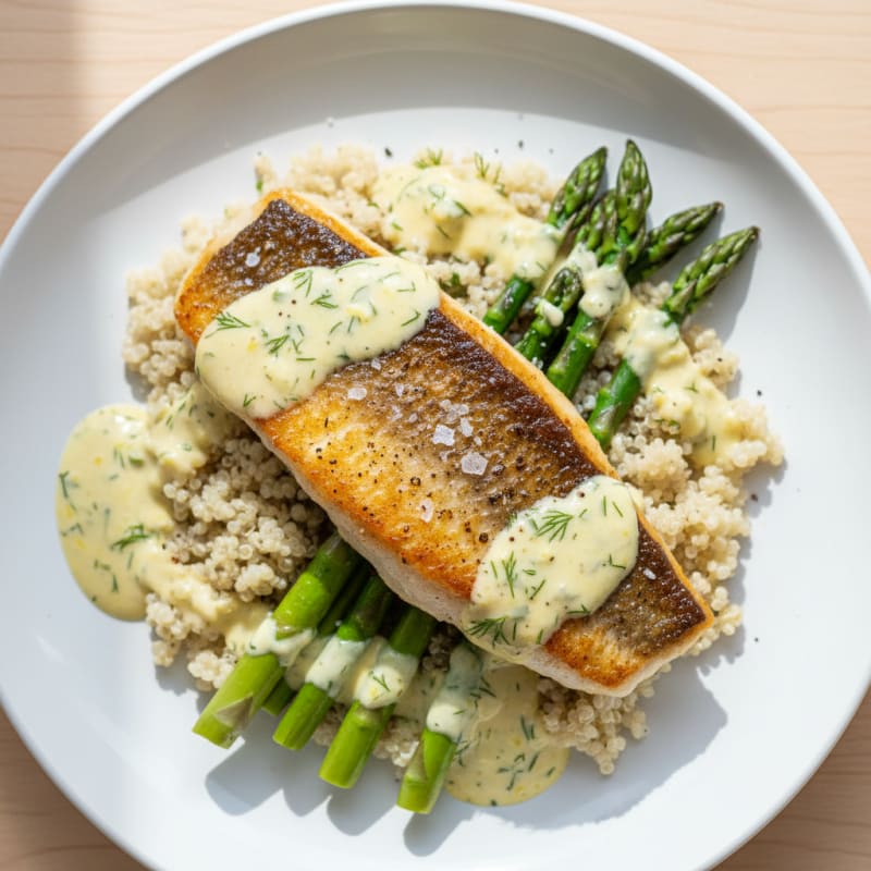 Pan-Seared Barramundi with Lemon-Dill Sauce