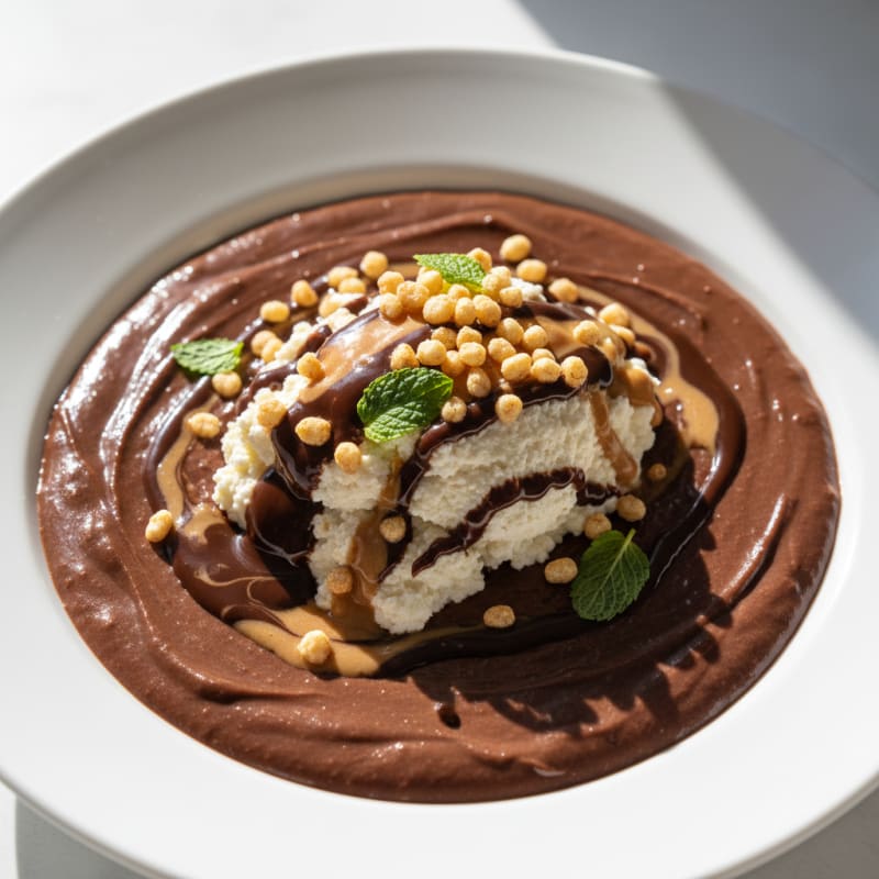 Silky Protein Chocolate Pudding with Cottage Cheese