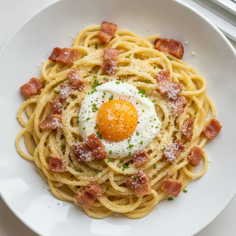 Classic Carbonara with Pancetta and Egg